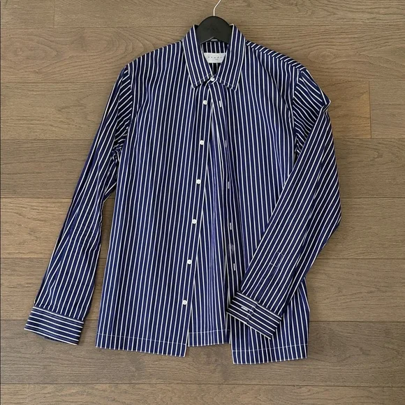 Sandro Navy Striped Men's Shirt size S - Picture 1 of 6
